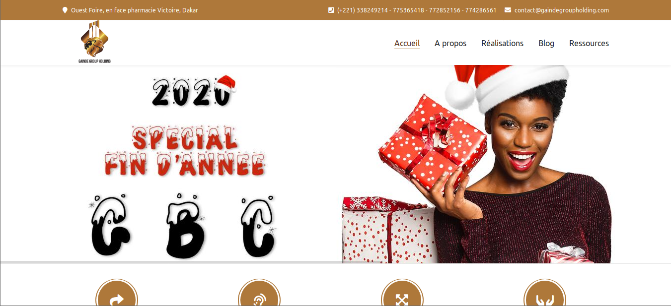 Site vitrine du groupe Gaïnde Group Holding