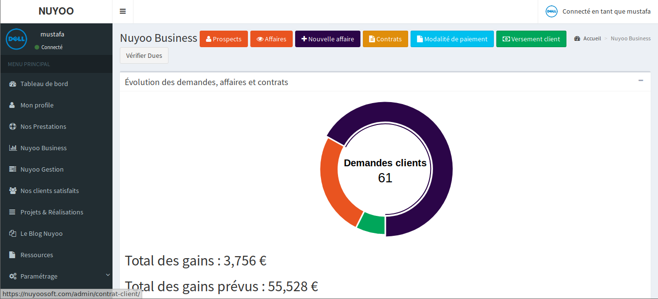 Nuyoo Business, gestion des relations avec les clients